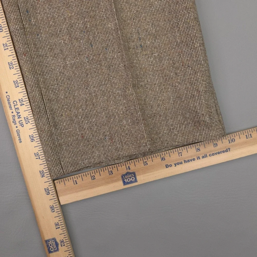 Gargini Pants Mens 36x30 Brown Flecked Wool Tweed Check Pleated Dress Trousers